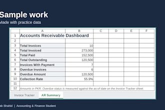 create an invoice and accounts receivable tracker in excel