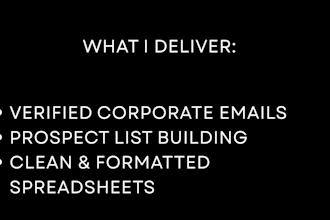 do b2b lead generation, web research, and data cleaning