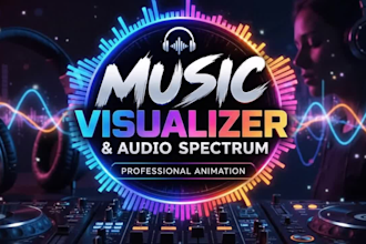 create a music visualizer and audio spectrum animation
