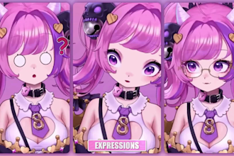 do live2d vtuber model, 2d vtuber model 3d vtuber model anime vtuber rigging