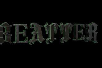 chrome 3d text animation
