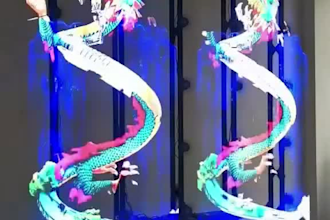 make 3d hologram fan video animation, holographic logo effect for your company
