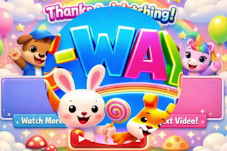 produce podcast jingle youtube intro, outro  video for kids ads logo animation