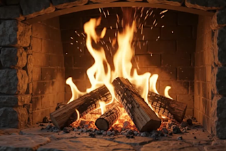create relaxing rain video with natural sound, cozy room