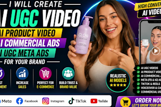 create ugc ai video ai product video ai commercial ads ai meta ads for brand