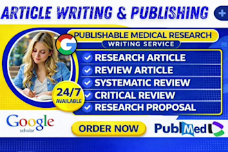 write and publish medical research and systematic review