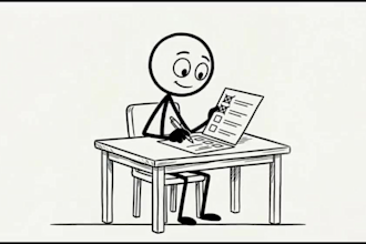 create perfect 2d stickman animation, 2d cartoon, stick figure explainer video