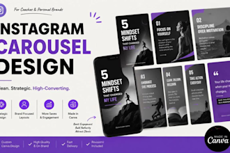 design instagram carousel posts and canva social media content for coaches