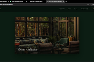 build a premium restaurant website