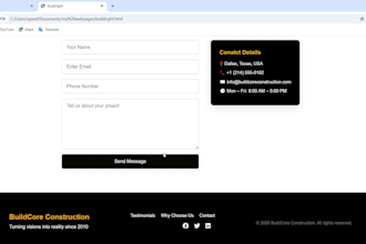 create a modern responsive website with HTML, CSS and javascript