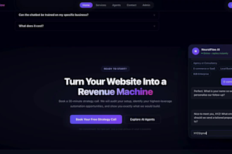 build an ai chatbot and website that captures leads