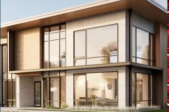 3d render architectural exterior design, commercial , house