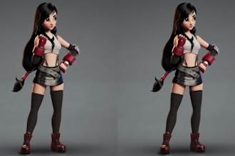 convert 2d to 3d head model, 3d toys, figurines, character picture to 3d model