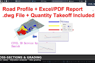 create contour map cut fill and volume using civil 3d