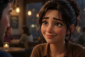 create cinematic 3d ai pixar cartoon story telling animation video
