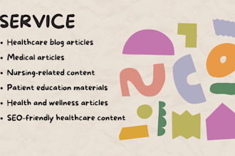 write professional healthcare and nursing articles