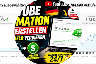 erstelle einen permanenten youtube automatisierungskanal, um passives einkommen