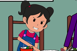 do eyecatching 2d animation