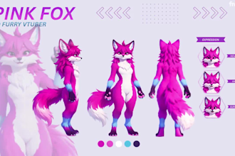 create custom 3d furry vtuber model
