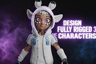 create custom 3d vrchat, metaverse or nft avatar with full rendering in blender