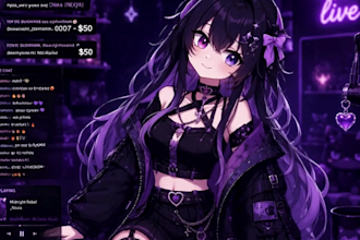 design live 2d vtuber model and rig nsfw vtuber anime character 3d vtuber model