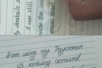 write anything in beautiful handwriting