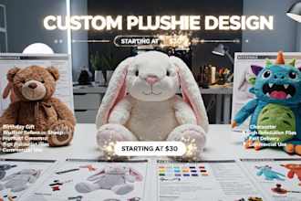 plushie plush stuffed animal toy design birthday gift labubu character design