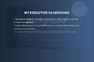 be your executive virtual assistant