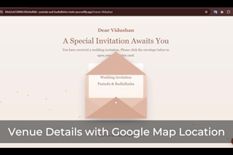 create a personalized online wedding invitation link