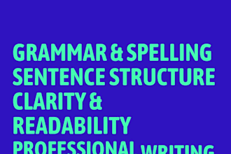 proofread and edit your blogs articles and content
