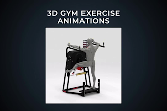create 2d 3d workout, exercise video, fitness animation for youtube, apps, games