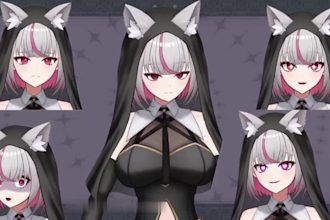 draw and rig live2d model vtuber rigging png vtuber live2d vtuber avatar