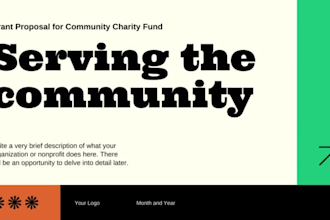 design grant proposal pitch deck nonprofit funding donor fundraising pitch deck