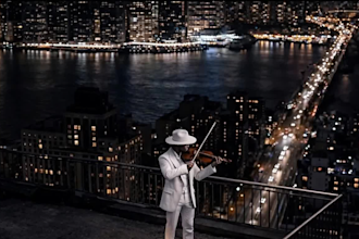 produce a cinematic ai music video with high end 4k visuals