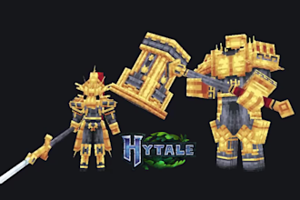 make high quality hytale model, mobs model, asset and animations for your server