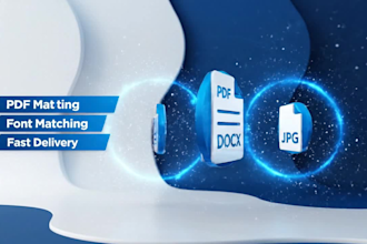 convert scanned PDF to document conversion fast in 1 hour