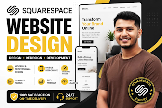 design or redesign your squarespace website professionally