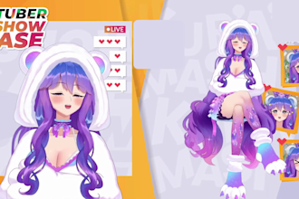 design and rig live2d vtuber model 3d vtuber vrm rigging anime vtuber artist