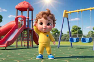 do nursery rhymes, cocomelon style,  ai pixar animation kids learning videos