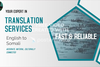 translate english to somali manually and professionally