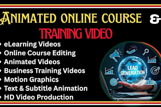 create and edit animated online course video business and elearning videos