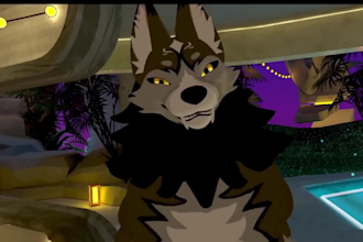 create custom vrchat furry avatar, facial tracking pc quest fursona vrm 3d model