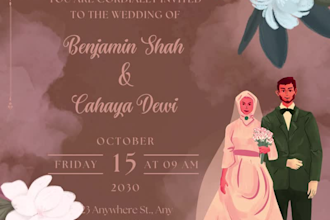 design luxury digital wedding suite, video and rsvp