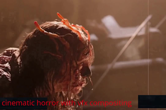create cinematic horror, with vfx compositing and supernatural effect