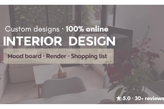 design an interior mood board and concept space