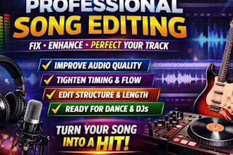 do creatively edit and remix your song for dj, musicians, tiktok or content use