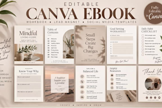 canva ebook design editable social media template workbook and pdf lead magnet