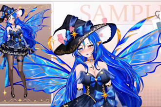 design and rig live 2d vtuber model and avatar and anime vtuber live2d model