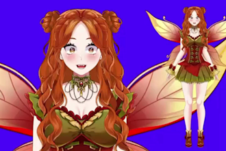 design vtuber model, vtuber rigging, 2d vtuber vtuber, live 2d model steaming