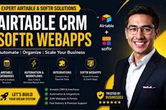 build airtable crm, softr webapp, airtable automation and workflow
